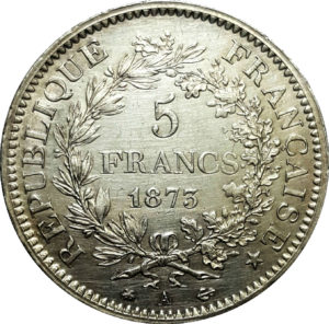 Pièce 5 francs Hercule - acheter des pièces d'argent